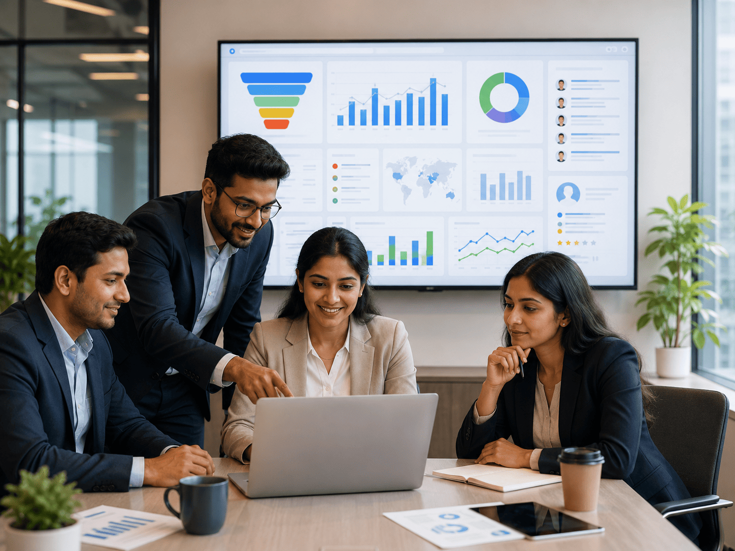 Sales CRM dashboard for lead and opportunity management